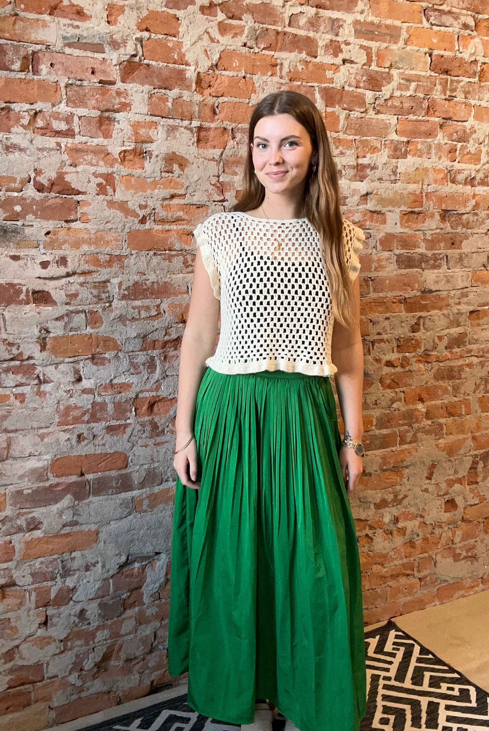 Talia Pleated Midi A-Line Skirt-apparel-Pinch-The Funky Zebra Ames, Women's Fashion Boutique in Ames, Iowa