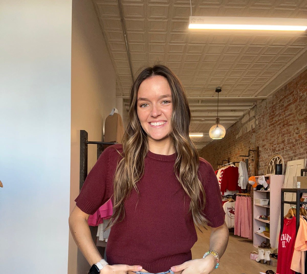 Robin Short Sleeve Sweater-apparel-in february-The Funky Zebra Ames, Women's Fashion Boutique in Ames, Iowa