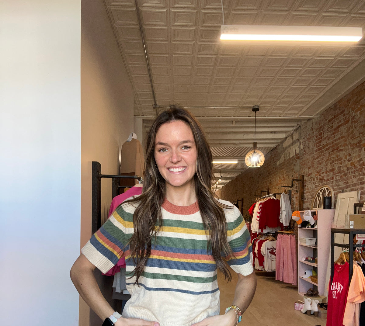 Sunday Market Stripe Sweater-apparel-in february-The Funky Zebra Ames, Women's Fashion Boutique in Ames, Iowa