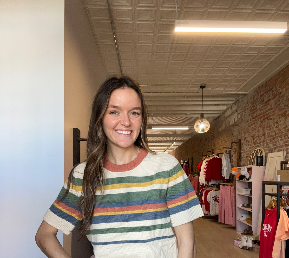 Sunday Market Stripe Sweater-apparel-in february-The Funky Zebra Ames, Women's Fashion Boutique in Ames, Iowa