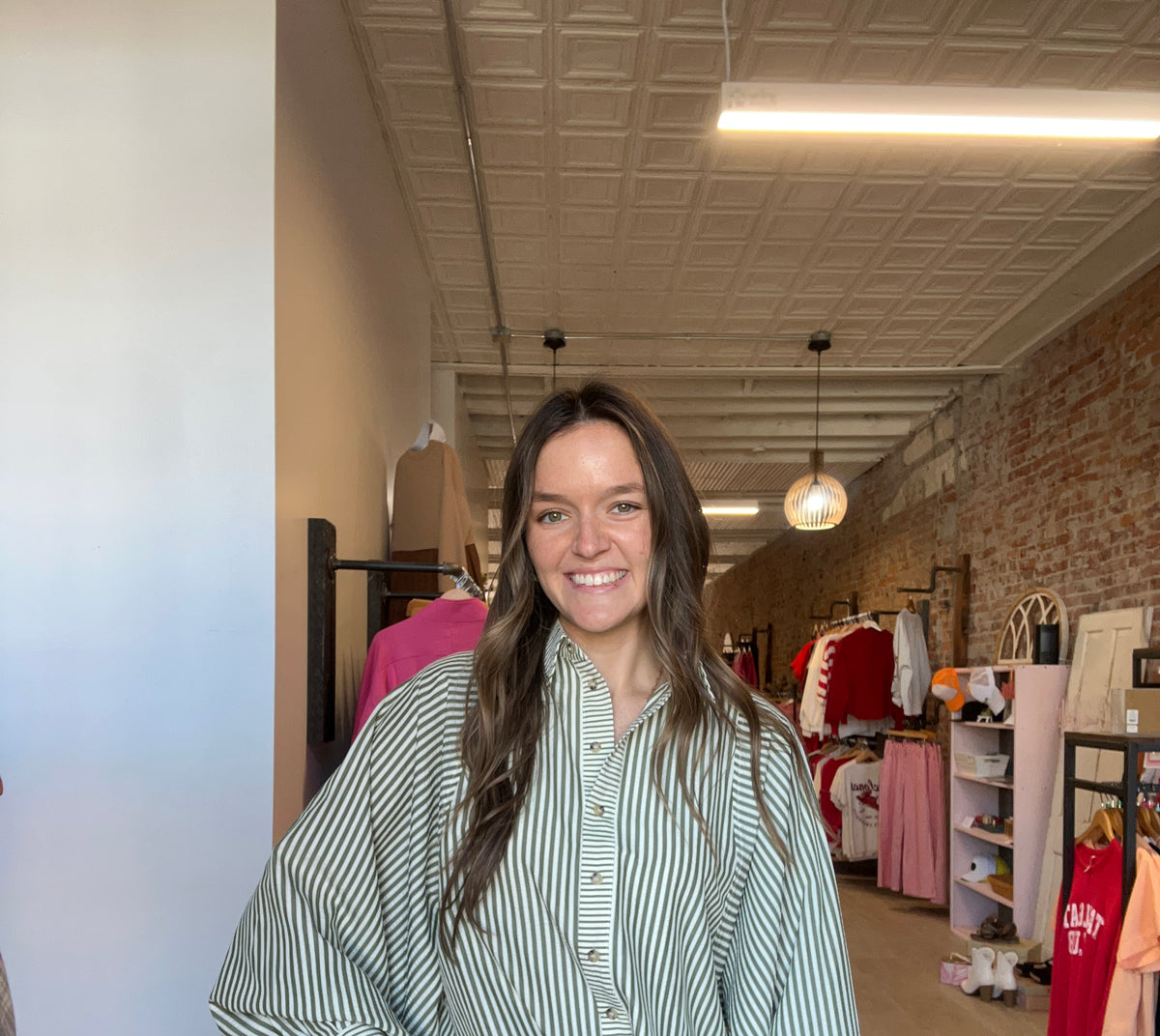 Stevie Button Down-apparel-in february-The Funky Zebra Ames, Women's Fashion Boutique in Ames, Iowa