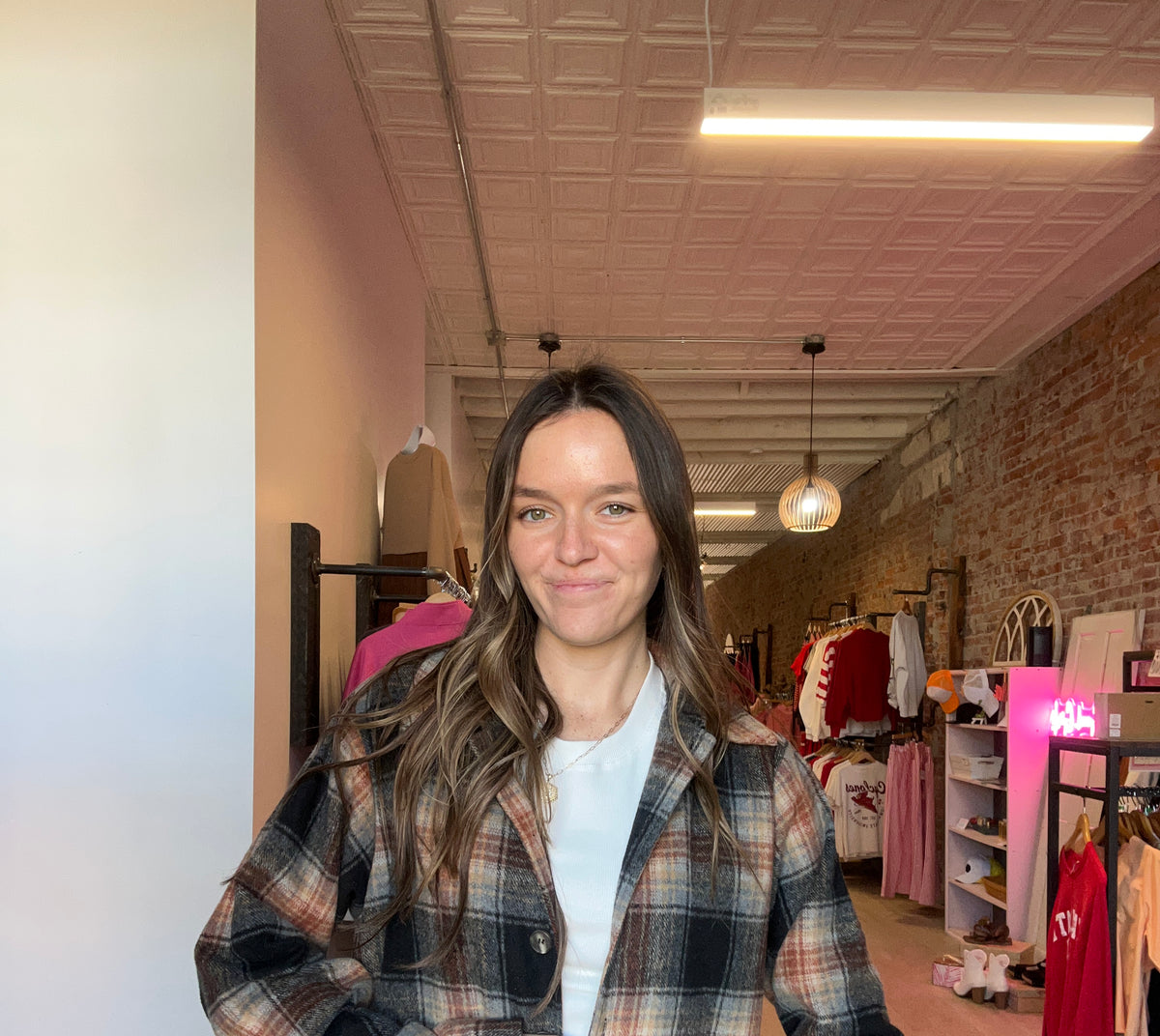 Aubrey Crop Plaid Jacket-Nellie & Dani Style House-The Funky Zebra Ames, Women's Fashion Boutique in Ames, Iowa