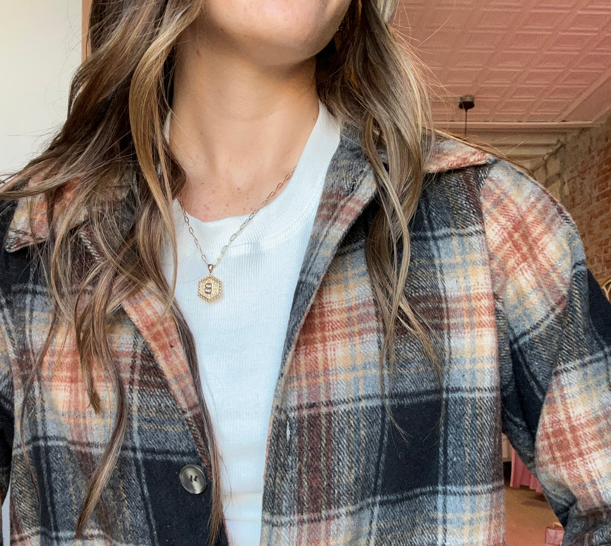 Aubrey Crop Plaid Jacket-Nellie & Dani Style House-The Funky Zebra Ames, Women's Fashion Boutique in Ames, Iowa