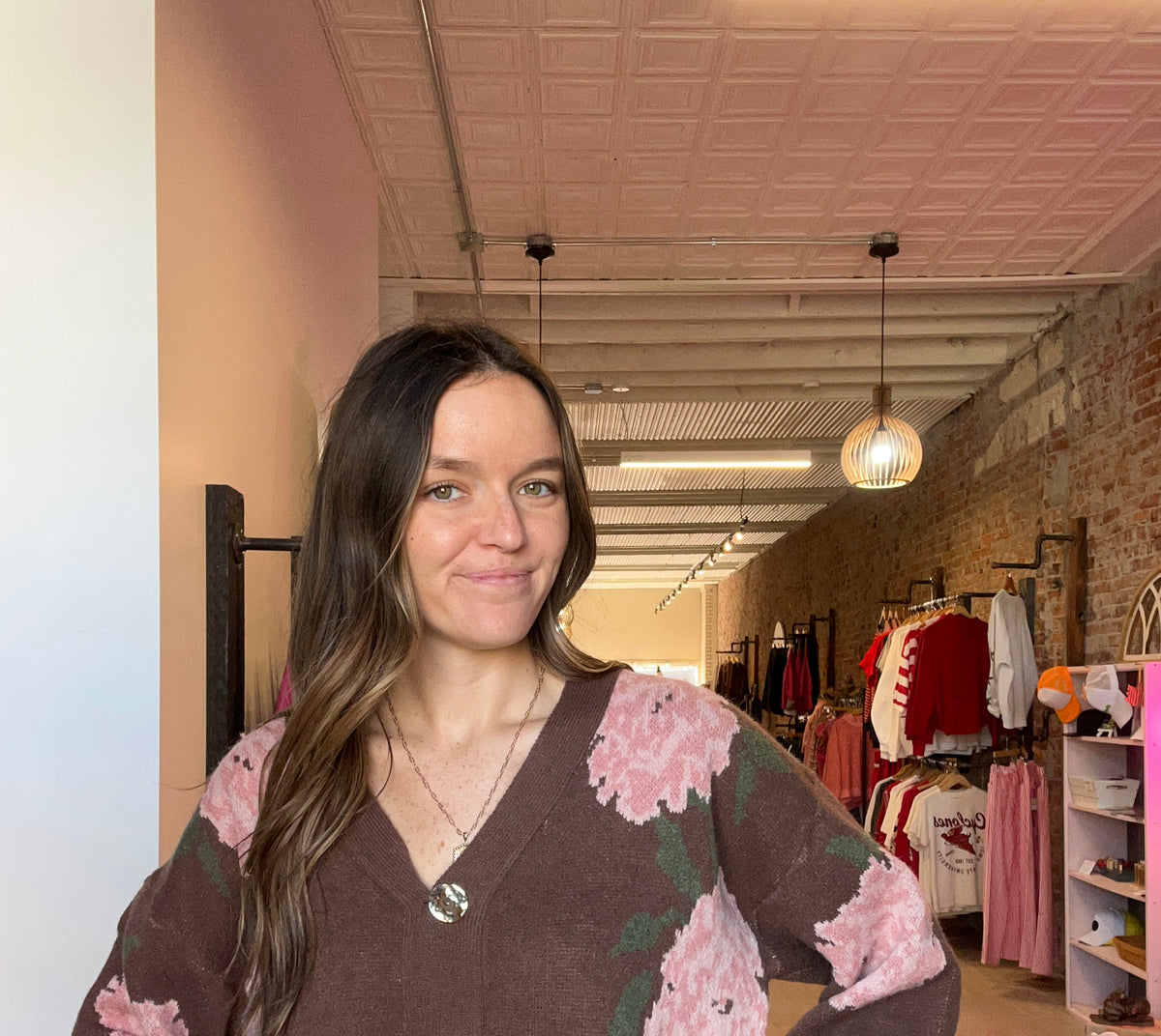Pretty Floral Cardigan-She & Sky-The Funky Zebra Ames, Women's Fashion Boutique in Ames, Iowa