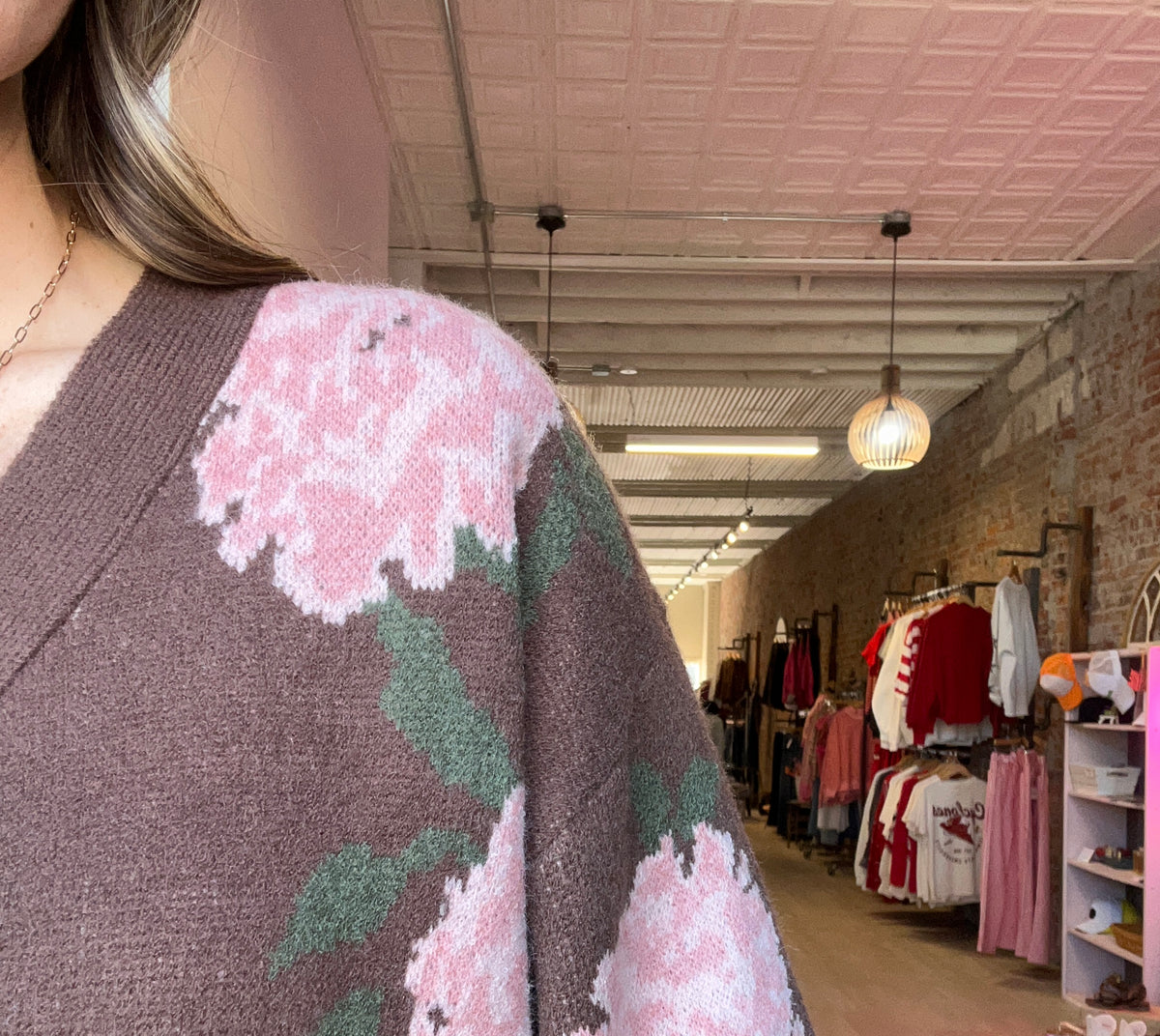 Pretty Floral Cardigan-She & Sky-The Funky Zebra Ames, Women's Fashion Boutique in Ames, Iowa