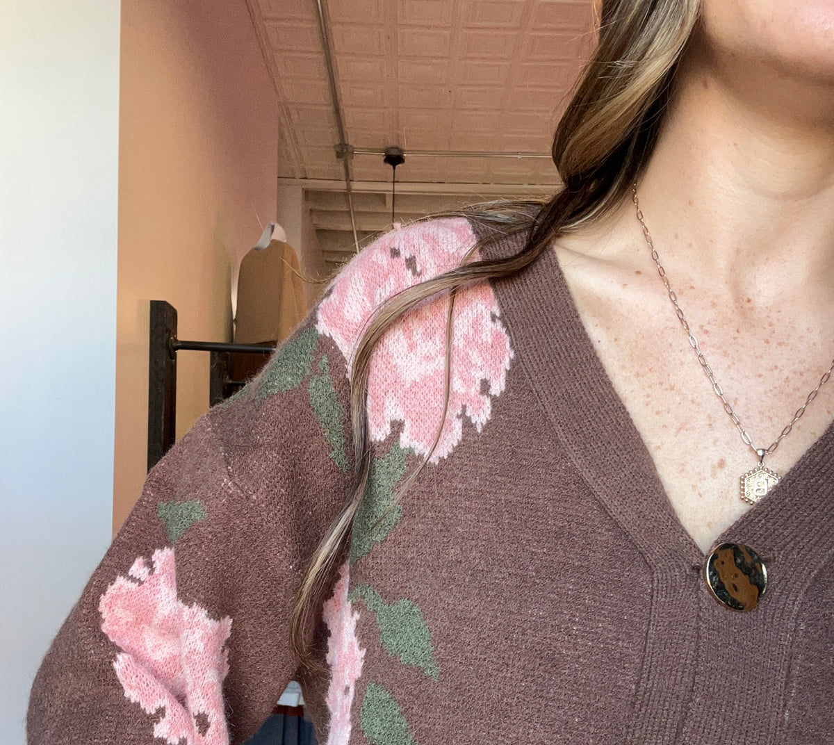 Pretty Floral Cardigan-She & Sky-The Funky Zebra Ames, Women's Fashion Boutique in Ames, Iowa
