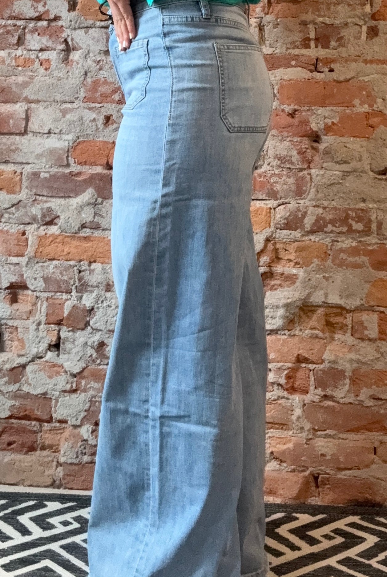 Lydia High Rise Wide Leg Patch Pocket Jeans-Mica-The Funky Zebra Ames, Women's Fashion Boutique in Ames, Iowa