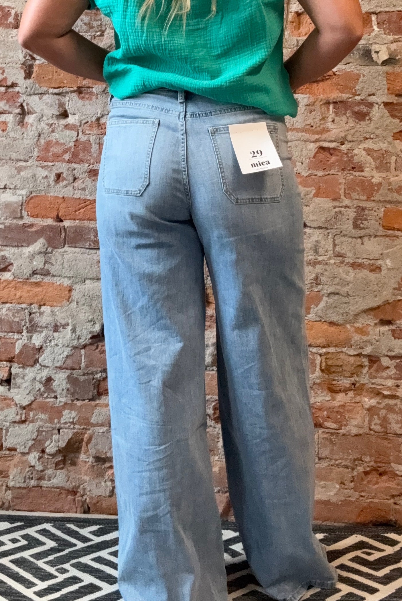 Lydia High Rise Wide Leg Patch Pocket Jeans-Mica-The Funky Zebra Ames, Women's Fashion Boutique in Ames, Iowa