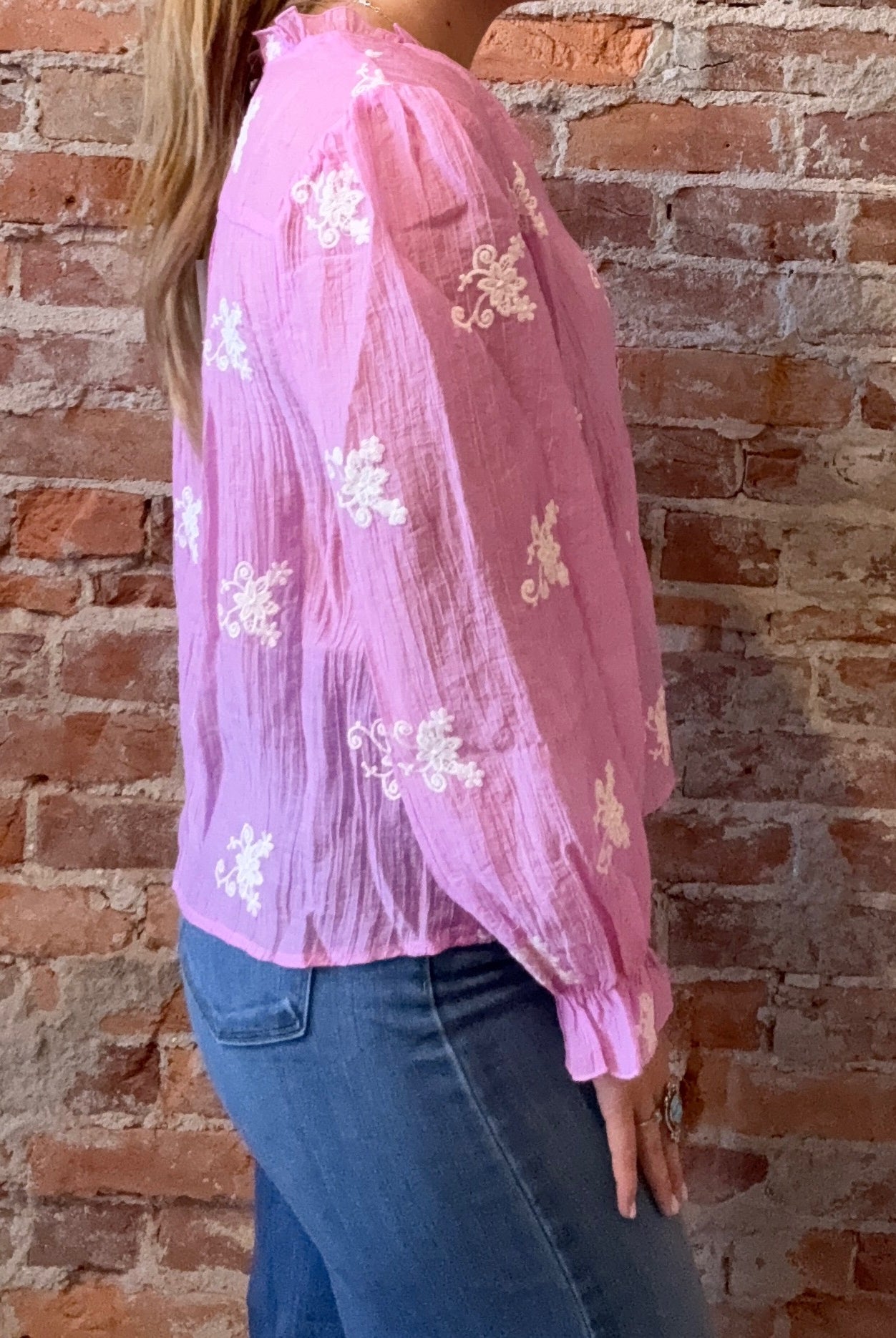 Nellie Pink Knit Long Sleeve Top-Long Sleeves-Molly Bracken-The Funky Zebra Ames, Women's Fashion Boutique in Ames, Iowa