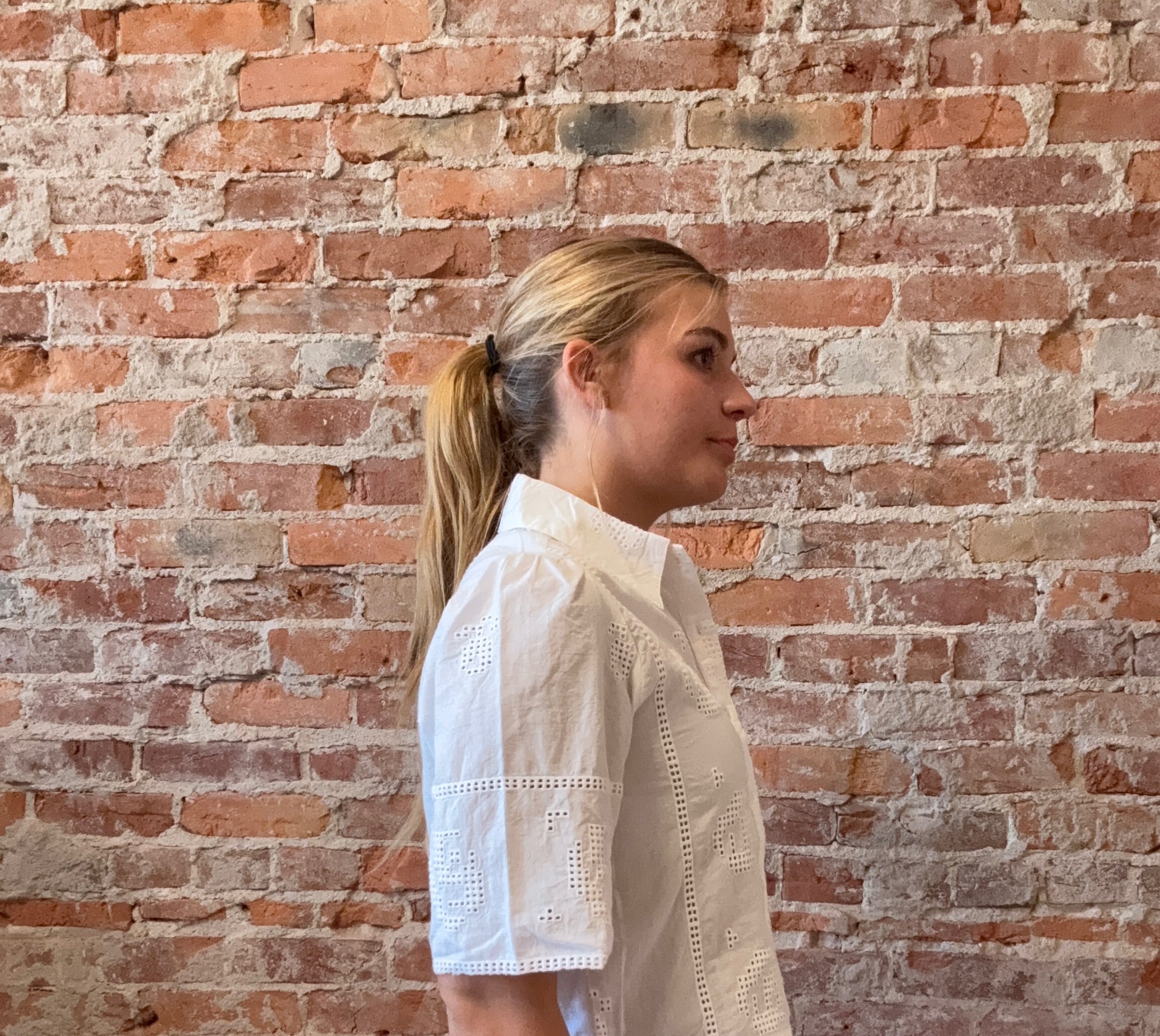 Chantal Off White Top-Short Sleeves-Molly Bracken-The Funky Zebra Ames, Women's Fashion Boutique in Ames, Iowa
