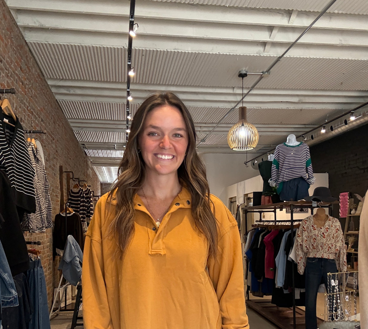 Stacy Funnel Neck Sweatshirt-Long Sleeves-Doe and Rae-The Funky Zebra Ames, Women's Fashion Boutique in Ames, Iowa