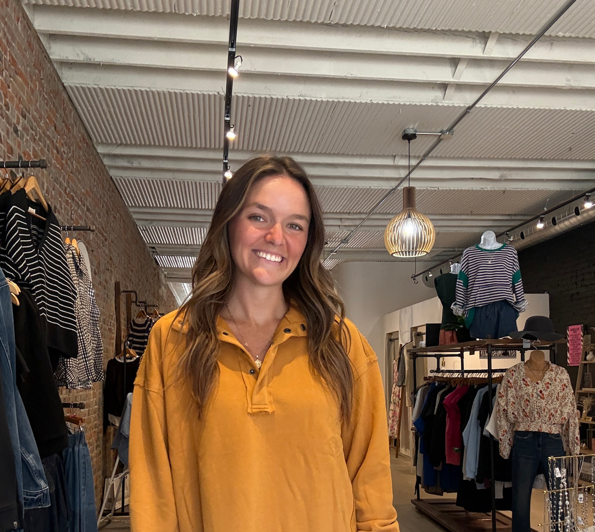 Stacy Funnel Neck Sweatshirt-Long Sleeves-Doe and Rae-The Funky Zebra Ames, Women's Fashion Boutique in Ames, Iowa