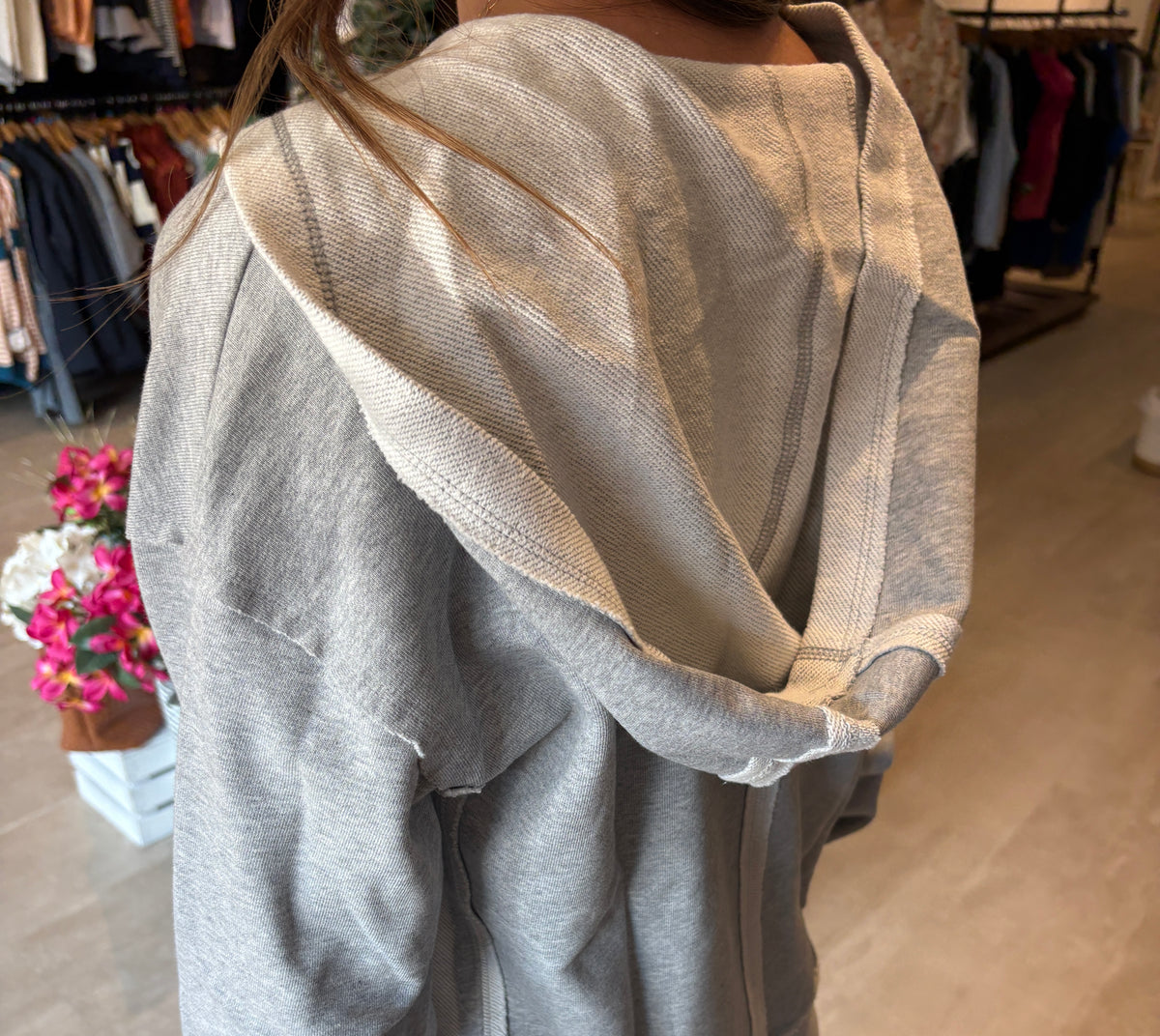 Terri Half Zip Sweatshirt-Outerwear-Doe and Rae-The Funky Zebra Ames, Women's Fashion Boutique in Ames, Iowa