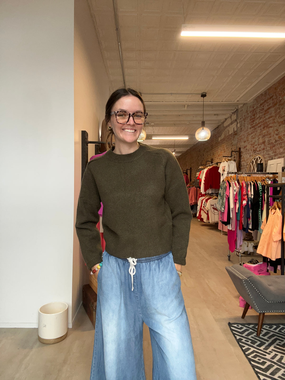 Molly Thick Rib Detailed Sweater-Long Sleeves-Molly Bracken-The Funky Zebra Ames, Women's Fashion Boutique in Ames, Iowa
