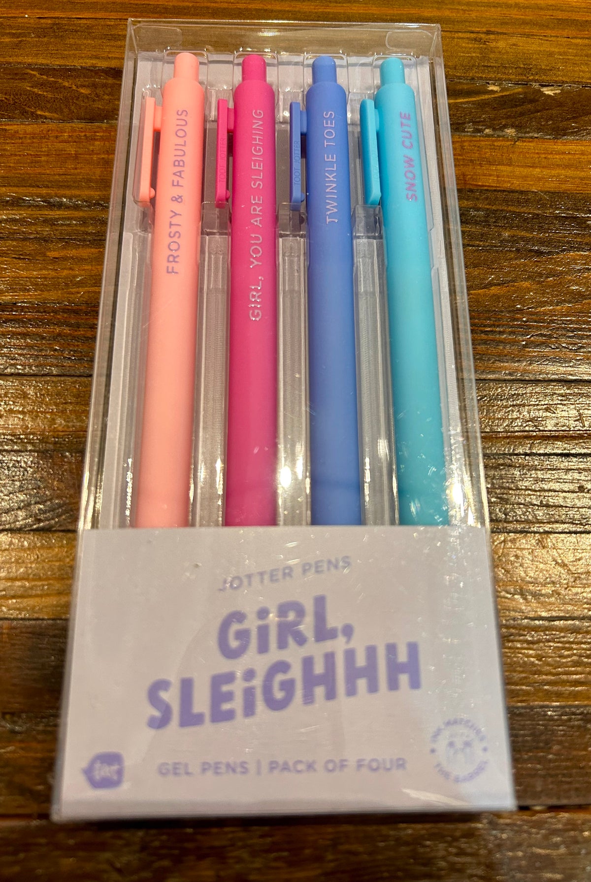 Holiday Pen Set Girl Sleigh-Nellie & Dani Style House-The Funky Zebra Ames, Women's Fashion Boutique in Ames, Iowa