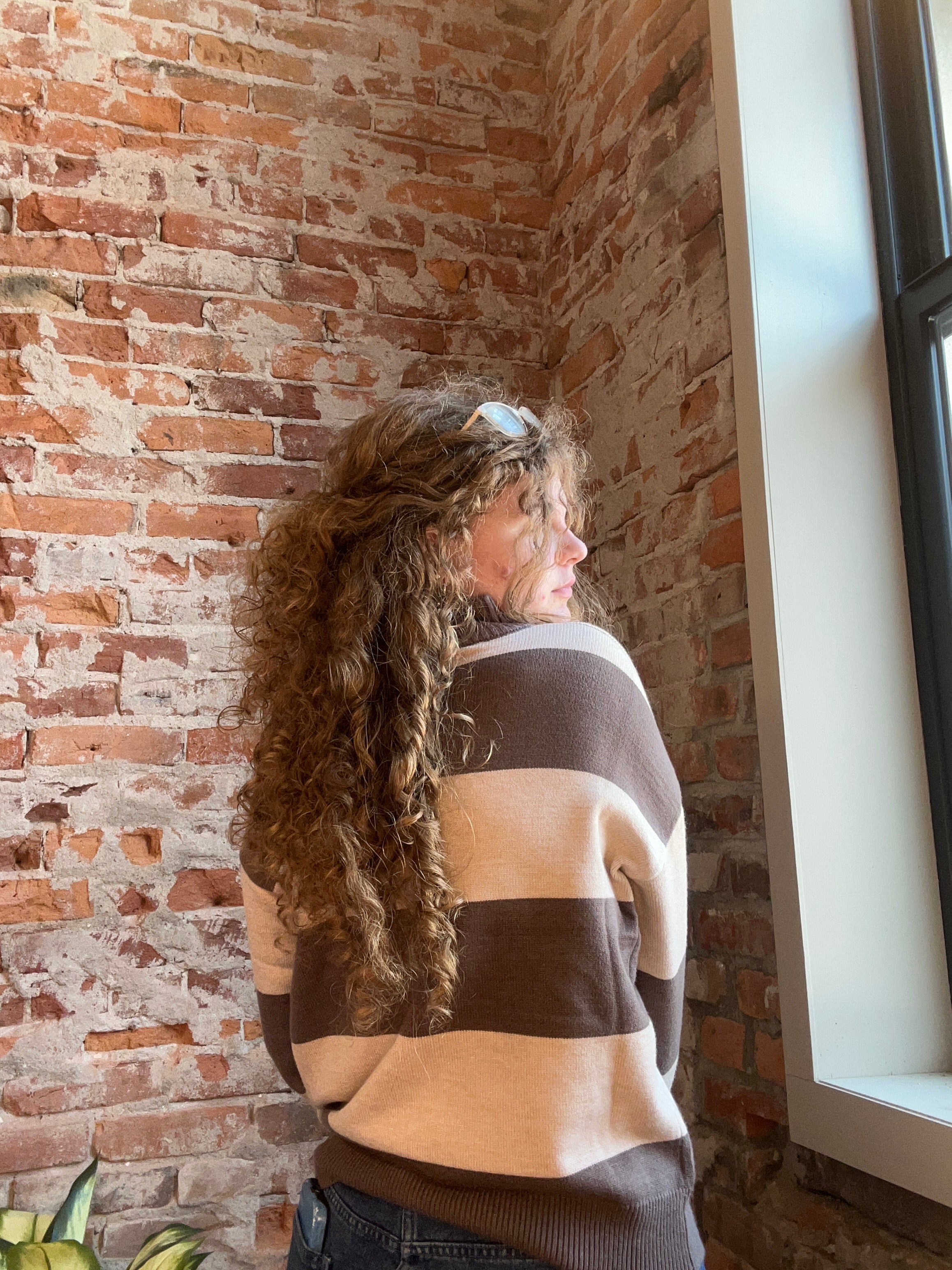 Trina Striped Sweater-Outerwear-She & Sky-The Funky Zebra Ames, Women's Fashion Boutique in Ames, Iowa