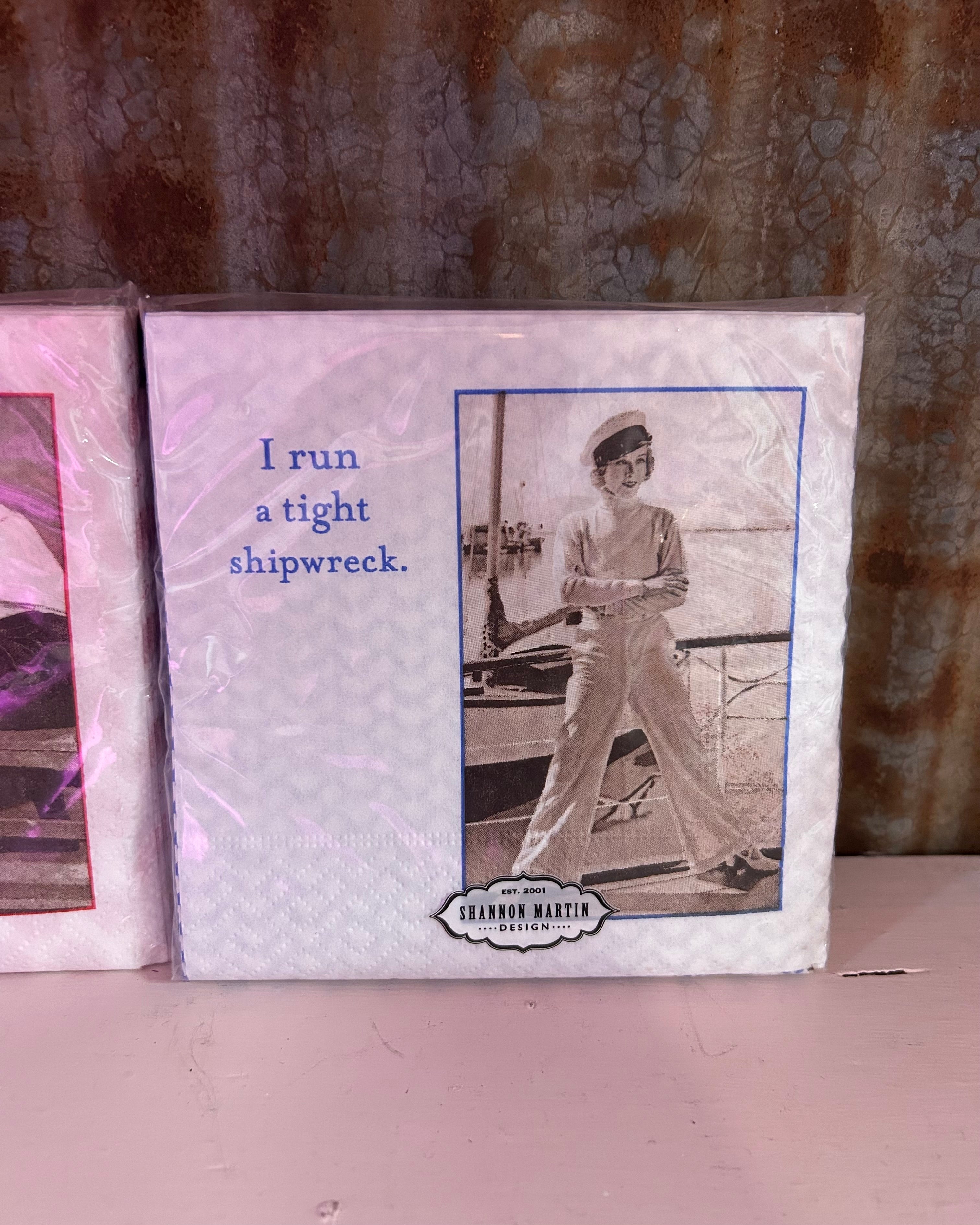 MVB Shipwreck Cocktail Napkins-Nellie & Dani Style House-The Funky Zebra Ames, Women's Fashion Boutique in Ames, Iowa