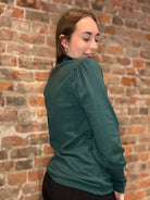 Greenly Keyhole Mock-neck-Long Sleeves-Molly Bracken-The Funky Zebra Ames, Women's Fashion Boutique in Ames, Iowa