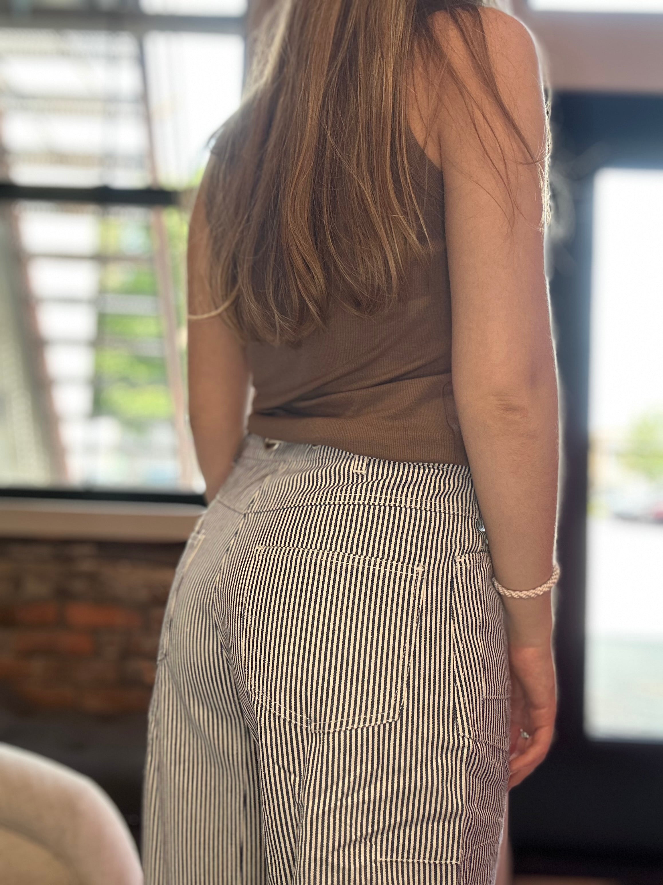 Sierra Striped Denim-apparel-Jodifl-The Funky Zebra Ames, Women's Fashion Boutique in Ames, Iowa