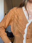 Annie Lace Trim Cardigan-heimish-The Funky Zebra Ames, Women's Fashion Boutique in Ames, Iowa