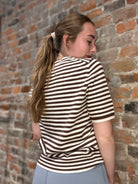 Cassie Striped Sweater-Short Sleeves-She & Sky-The Funky Zebra Ames, Women's Fashion Boutique in Ames, Iowa