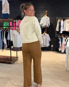 Lauren Brown Suede Tie Pants-Pants-Able-The Funky Zebra Ames, Women's Fashion Boutique in Ames, Iowa