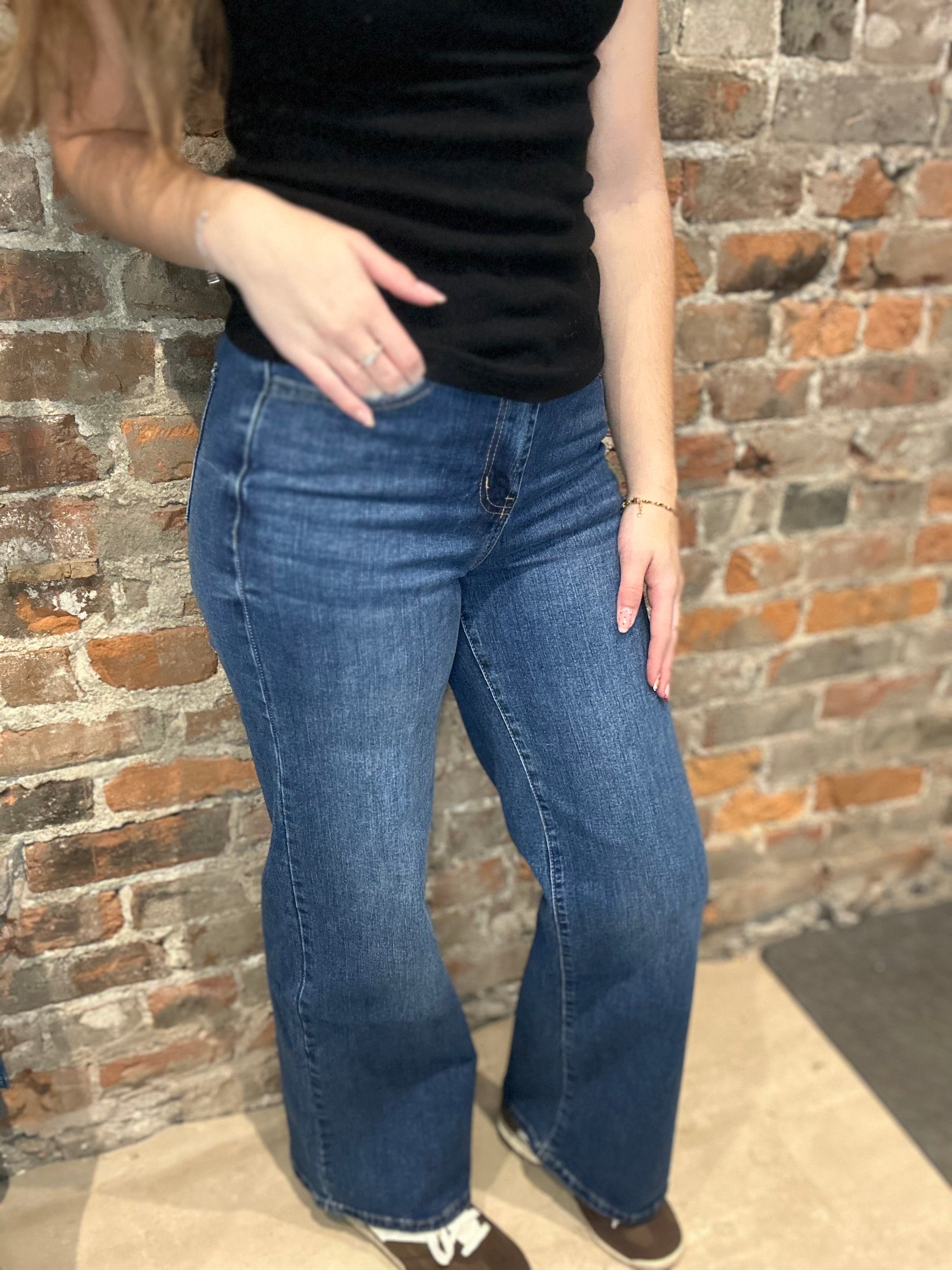 Alaina Brut Denim Jeans-Pants-Molly Bracken-The Funky Zebra Ames, Women's Fashion Boutique in Ames, Iowa