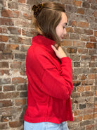 Shantel Red Oversized Sweater Jacket-Sweaters-in february-The Funky Zebra Ames, Women's Fashion Boutique in Ames, Iowa