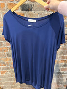 MVB Navy Basic Tee-Nellie & Dani Style House-The Funky Zebra Ames, Women's Fashion Boutique in Ames, Iowa