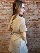 Maggie Tie Shirt Dress-Dresses-Doe and Rae-The Funky Zebra Ames, Women's Fashion Boutique in Ames, Iowa