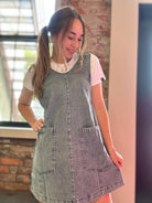 Harley Denim Dress-Dresses-Jodifl-The Funky Zebra Ames, Women's Fashion Boutique in Ames, Iowa