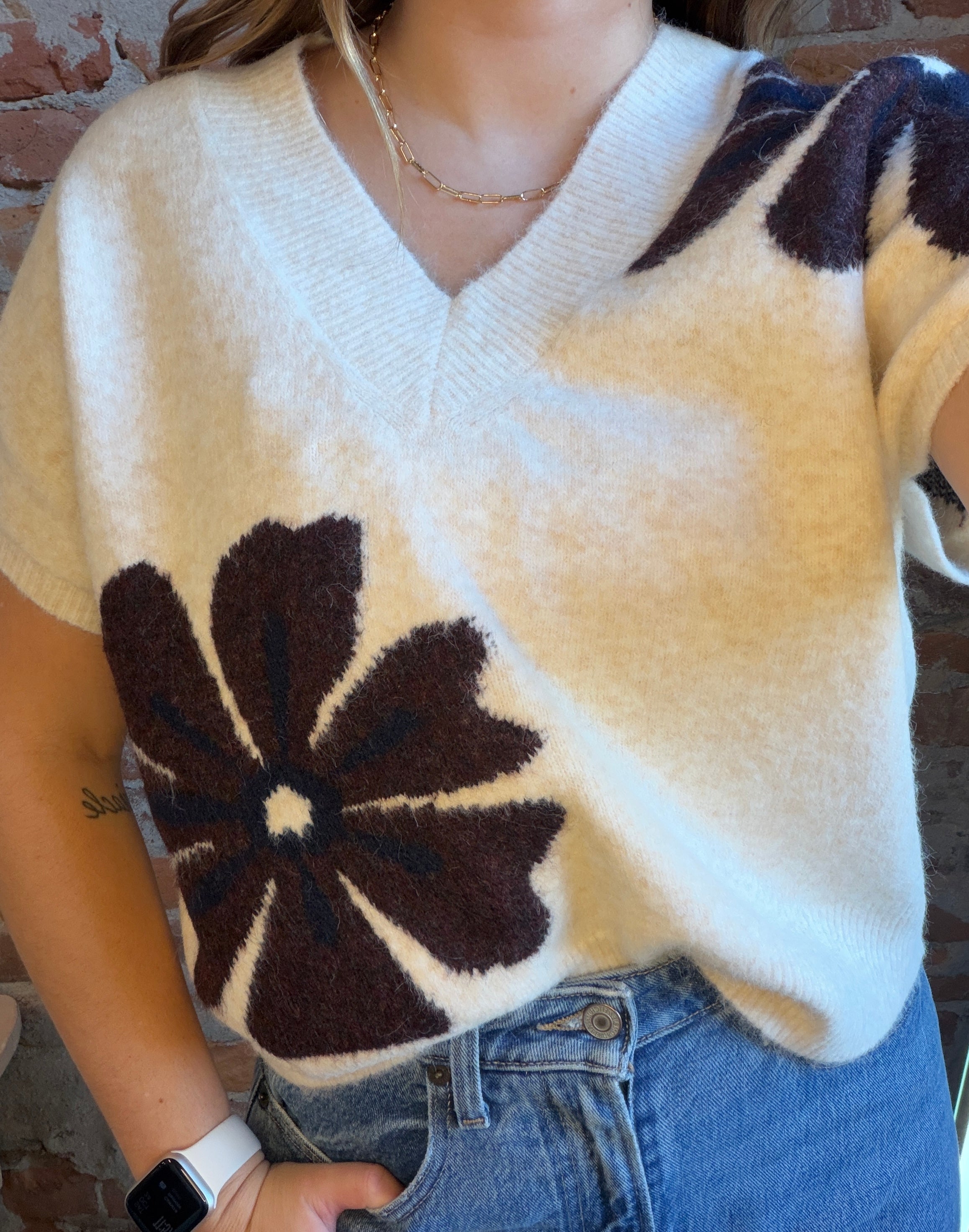 Maggie Floral Vest-Vests-be young-The Funky Zebra Ames, Women's Fashion Boutique in Ames, Iowa
