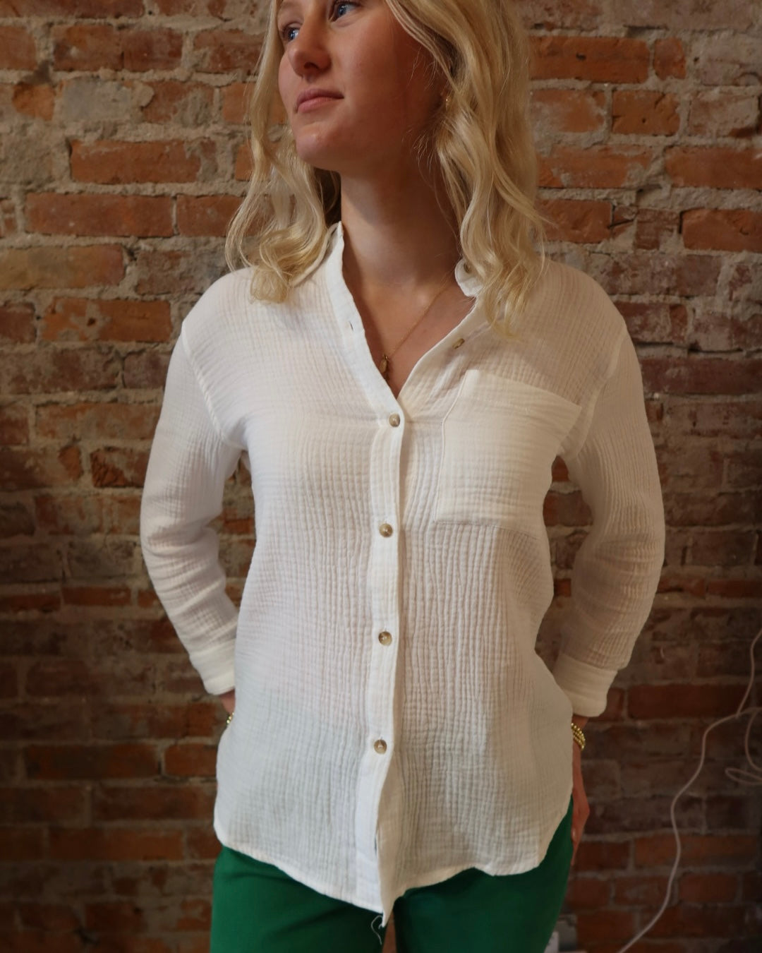 Carli Textured Top-Long Sleeves-Cozy Co-The Funky Zebra Ames, Women's Fashion Boutique in Ames, Iowa