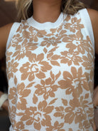 Floral Printed Sweater Tank-Tank Tops-Staccato-The Funky Zebra Ames, Women's Fashion Boutique in Ames, Iowa