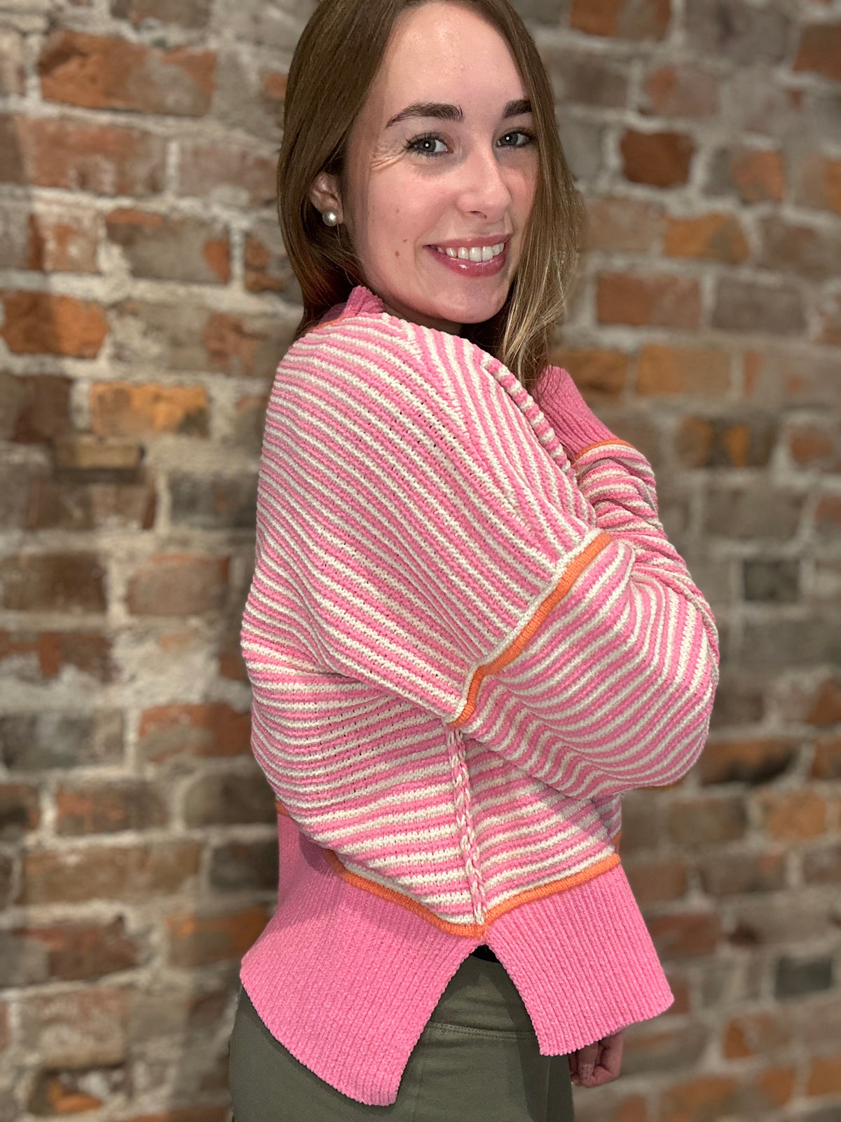 Rebecca Striped Sweater-apparel-Very J-The Funky Zebra Ames, Women's Fashion Boutique in Ames, Iowa