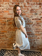Marissa Belted Linen Dress-Dresses-Blu Pepper-The Funky Zebra Ames, Women's Fashion Boutique in Ames, Iowa