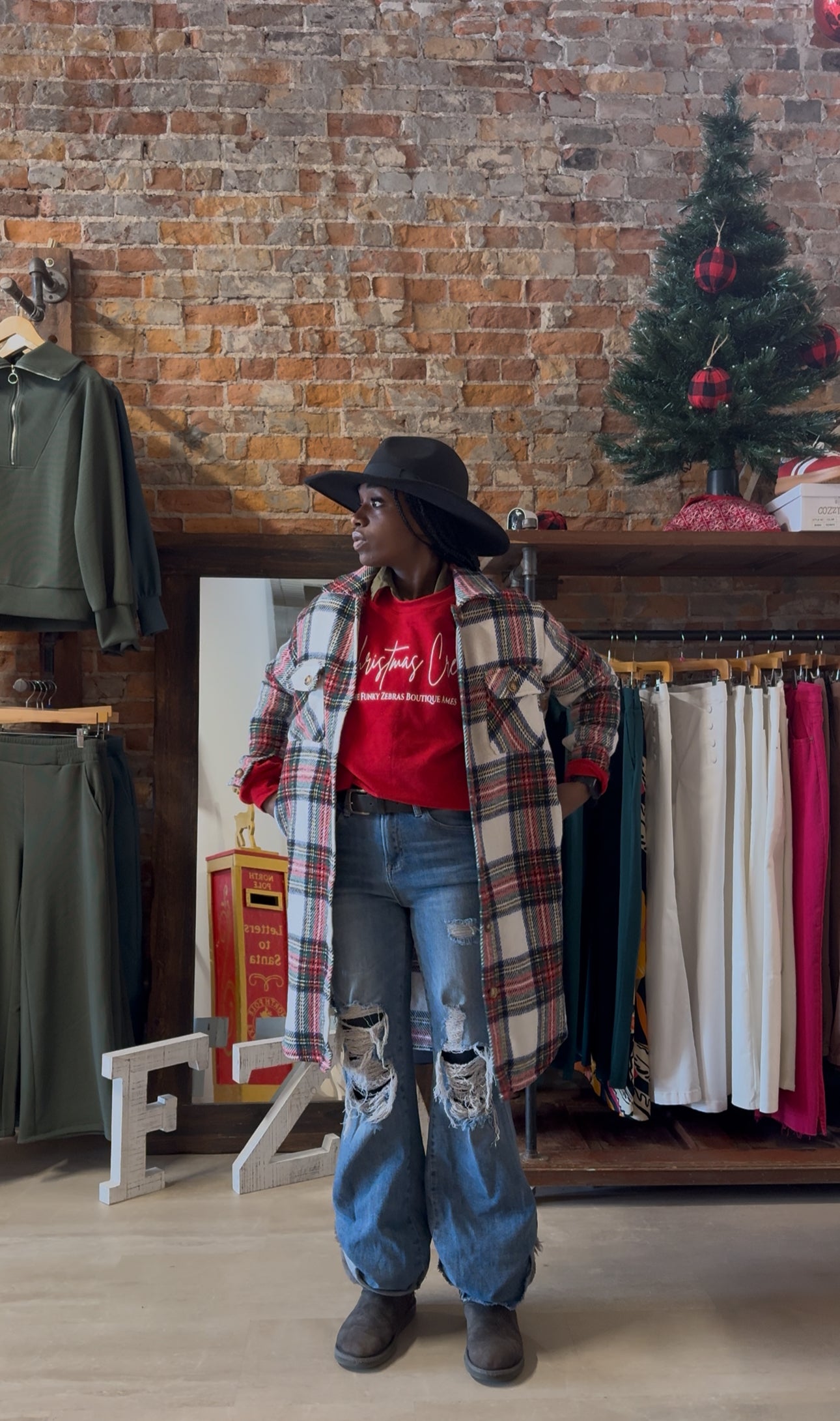Jaci Long Plaid Shacket-Outerwear-Panache Apparel Co.-The Funky Zebra Ames, Women's Fashion Boutique in Ames, Iowa
