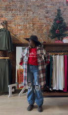 Jaci Long Plaid Shacket-Outerwear-Panache Apparel Co.-The Funky Zebra Ames, Women's Fashion Boutique in Ames, Iowa