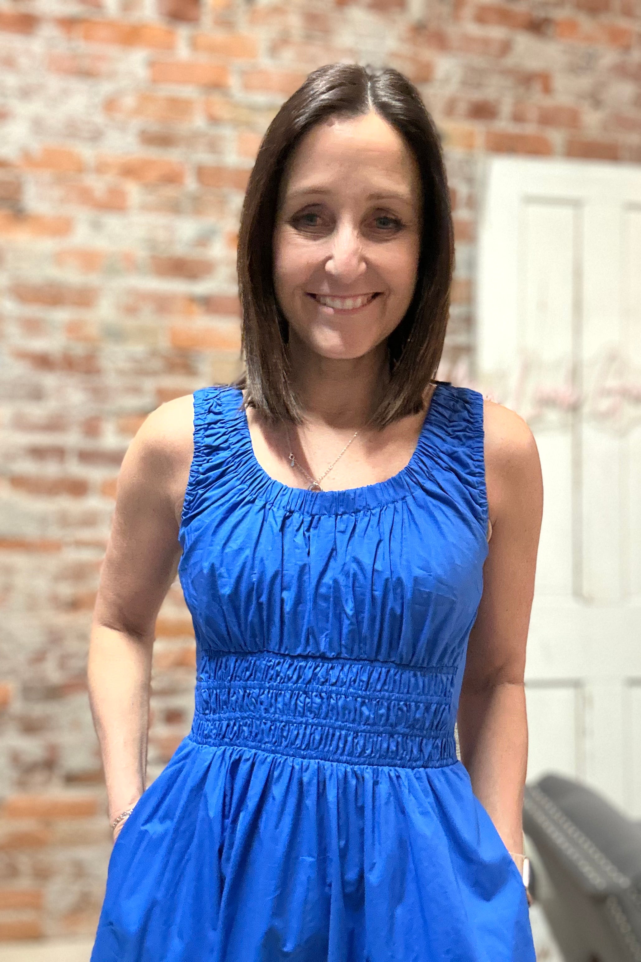 Delilah Poplin Midi Dress-apparel-Pinch-The Funky Zebra Ames, Women's Fashion Boutique in Ames, Iowa