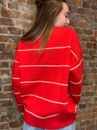 Gracelyn Striped Sweater-apparel-Blu Pepper-The Funky Zebra Ames, Women's Fashion Boutique in Ames, Iowa