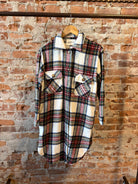 Jaci Long Plaid Shacket-Outerwear-Panache Apparel Co.-The Funky Zebra Ames, Women's Fashion Boutique in Ames, Iowa