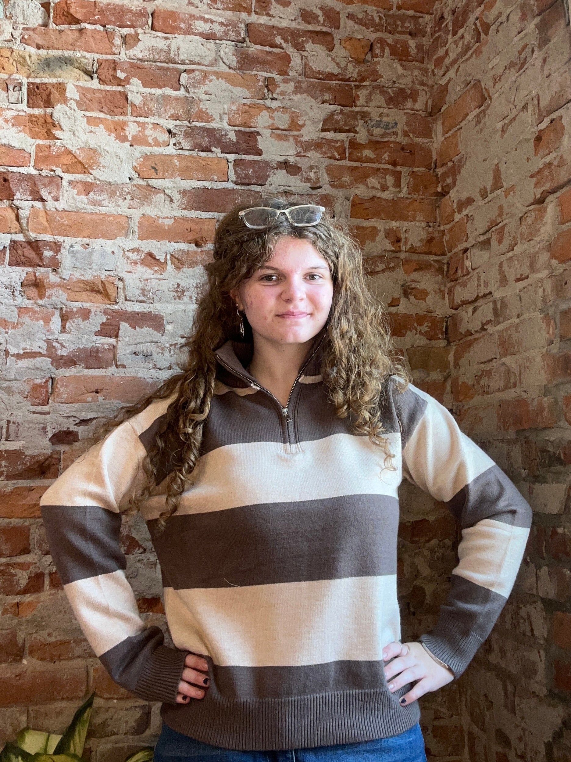 Trina Striped Sweater-Outerwear-She & Sky-The Funky Zebra Ames, Women's Fashion Boutique in Ames, Iowa