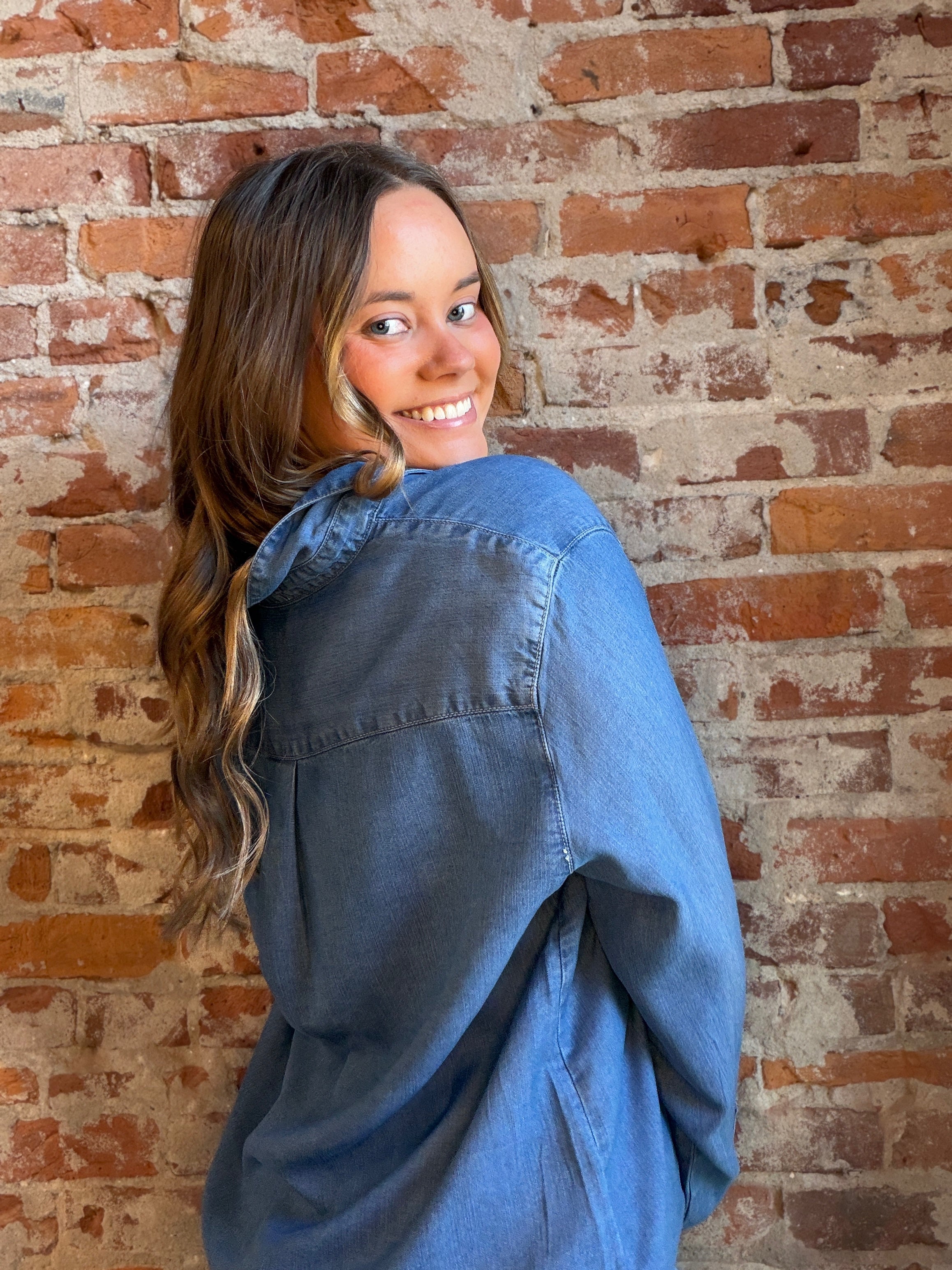 Bobby Denim Shirt-apparel-heimish-The Funky Zebra Ames, Women's Fashion Boutique in Ames, Iowa