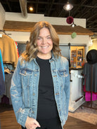 MN Bamboo Denim Jacket-Jackets-The Funky Zebra Ames-The Funky Zebra Ames, Women's Fashion Boutique in Ames, Iowa