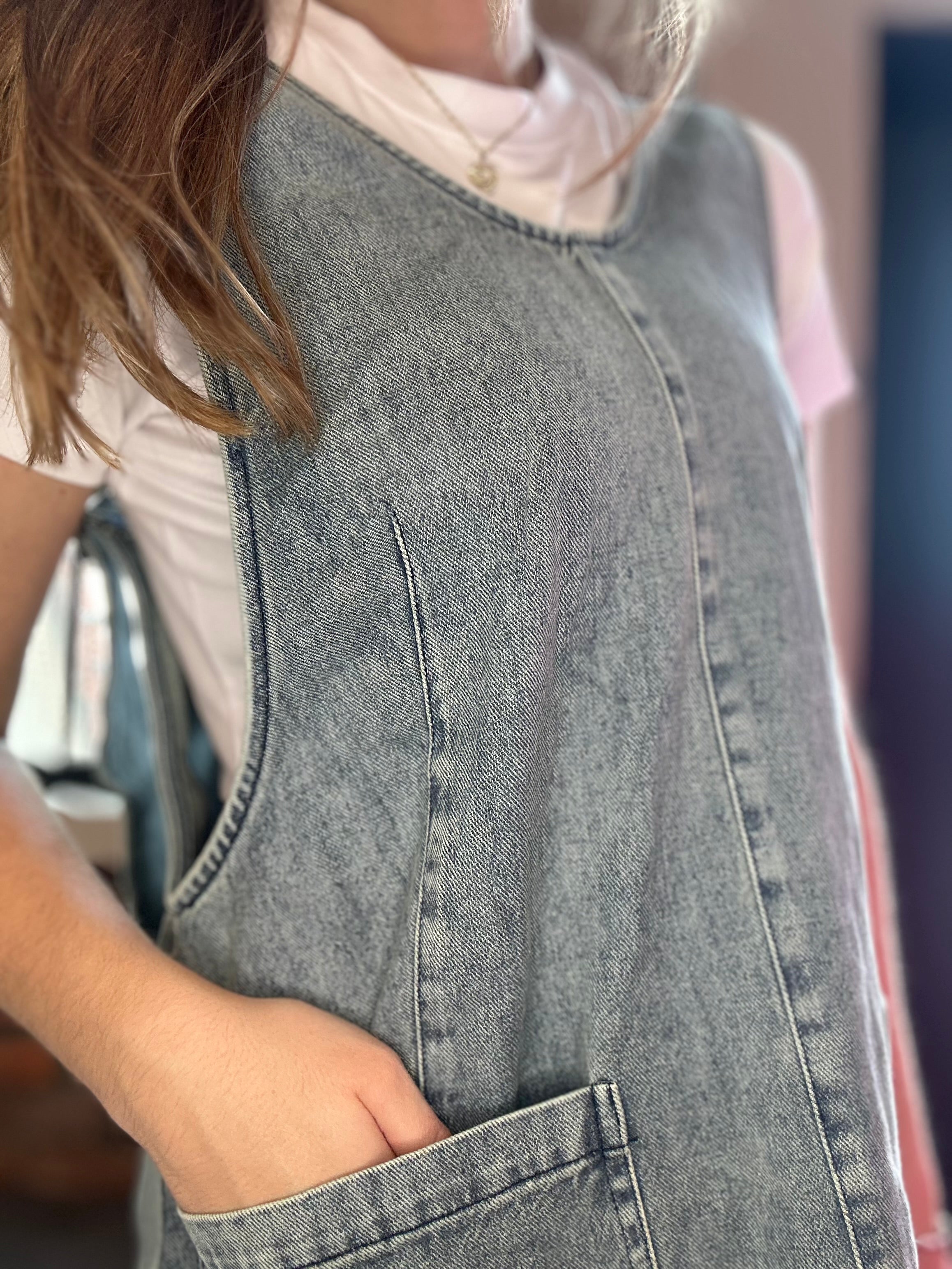 Harley Denim Dress-Dresses-Jodifl-The Funky Zebra Ames, Women's Fashion Boutique in Ames, Iowa