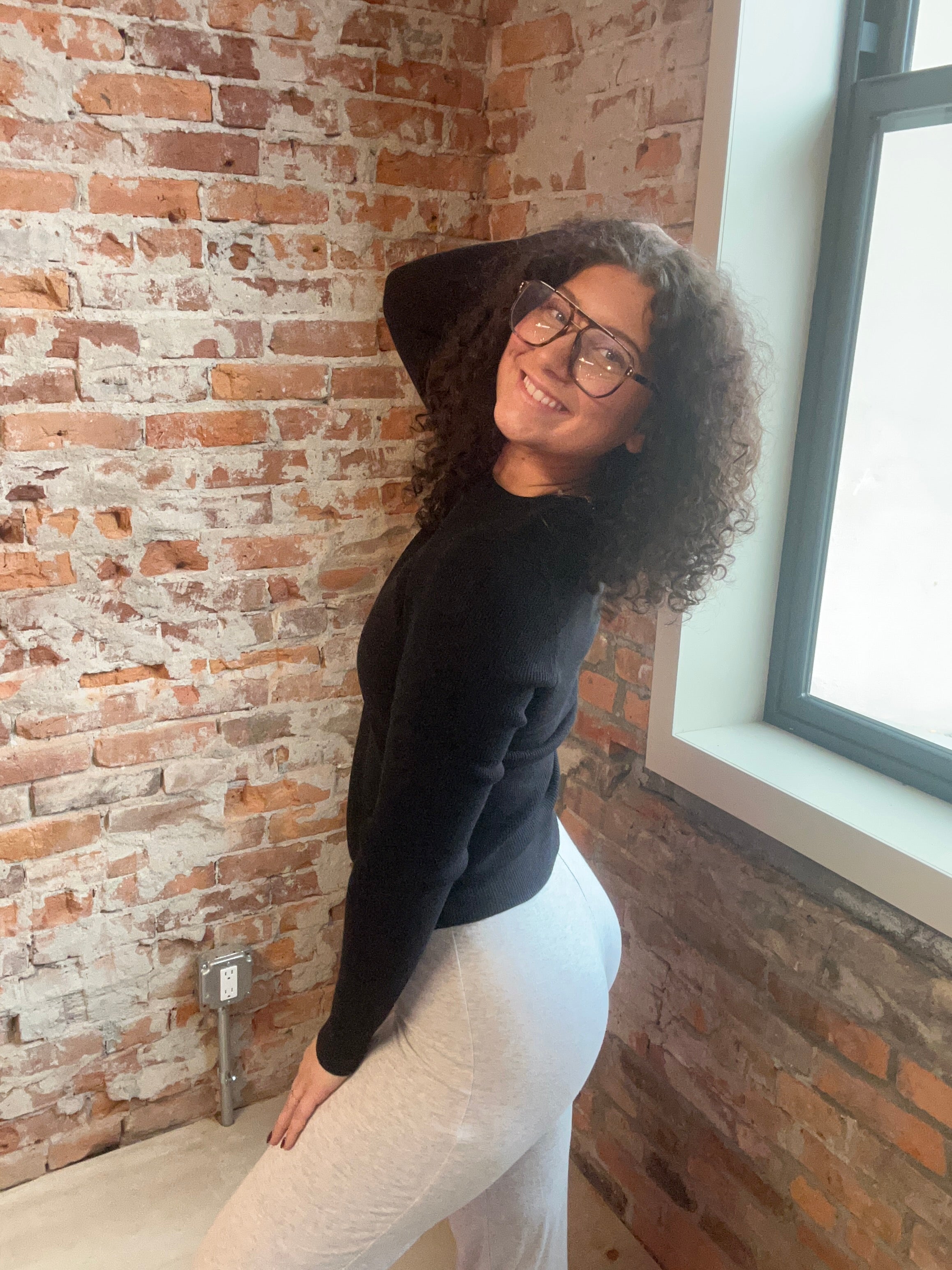 Vivian Black Sweater-Long Sleeves-Staccato-The Funky Zebra Ames, Women's Fashion Boutique in Ames, Iowa