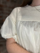 Ruthie Bubble Sleeve Blouse-apparel-in february-The Funky Zebra Ames, Women's Fashion Boutique in Ames, Iowa