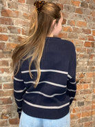 Martin Striped Sweater-apparel-Blu Pepper-The Funky Zebra Ames, Women's Fashion Boutique in Ames, Iowa