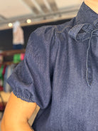Dolly Denim Dress-Dresses-She & Sky-The Funky Zebra Ames, Women's Fashion Boutique in Ames, Iowa