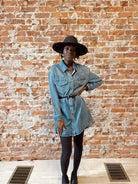 Hidden Denim Dress-Dresses-Hidden-The Funky Zebra Ames, Women's Fashion Boutique in Ames, Iowa